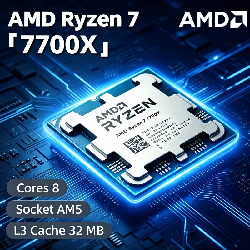 AMD Ryzen 7 7700X 8C16T 4.5GHz L3 32M 5nm AM5 Zen4 Gaming Desktop Processor Pro Max New Unit Original
AMD Ryzen 7 7700X 8C16T 4.5GHz L3 32M 5nm AM5 Zen4 Gaming Desktop Processor Pro Max New Unit Original