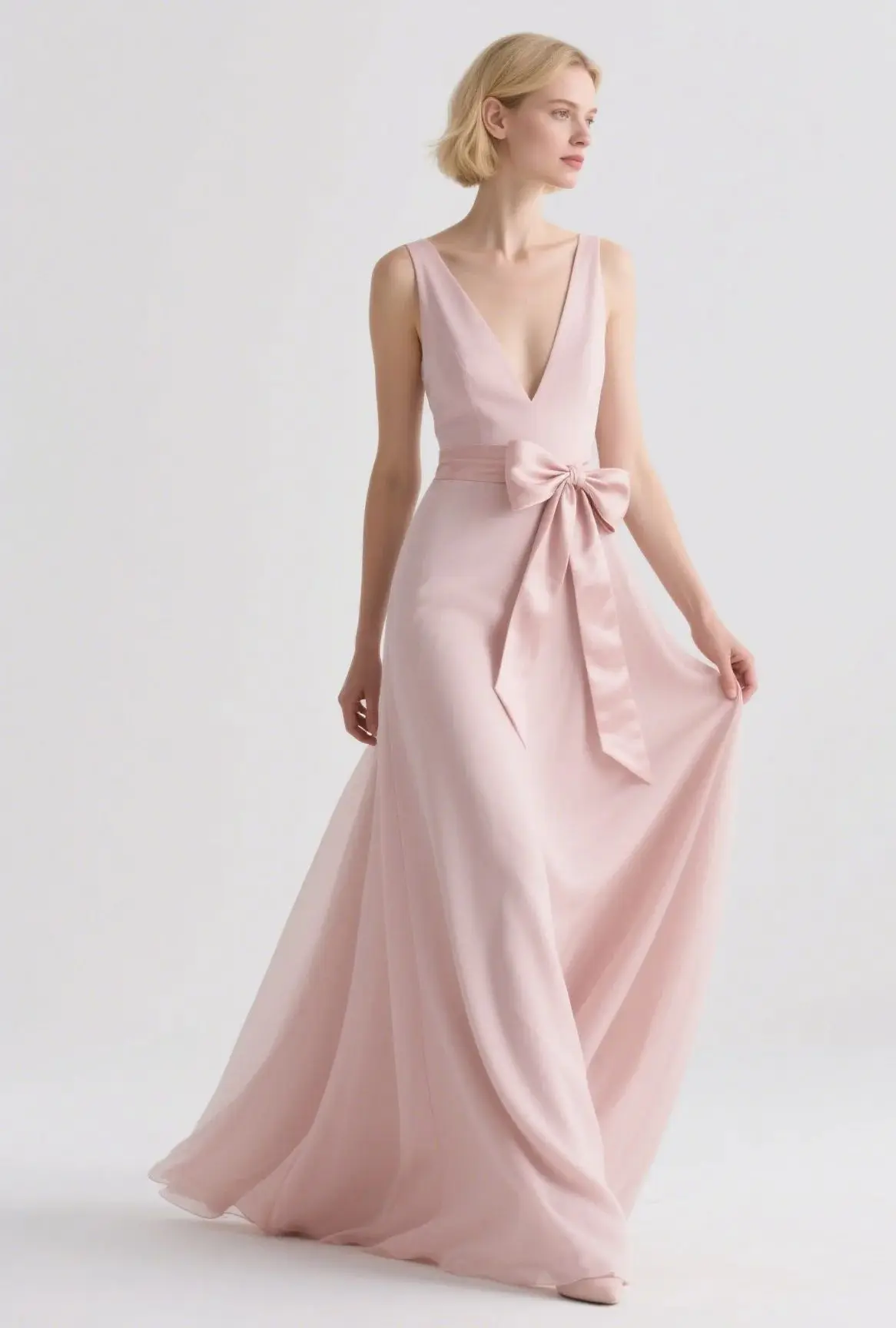 Elegant Fashion A-Line Evening Dress V Neck Sleeveless Sweep Train Tulle Satin Bow Knot Chiffon Prom Gown 2025 free customized
Elegant Fashion A-Line Evening Dress V Neck Sleeveless Sweep Train Tulle Satin Bow Knot Chiffon Prom Gown 2025 free customized