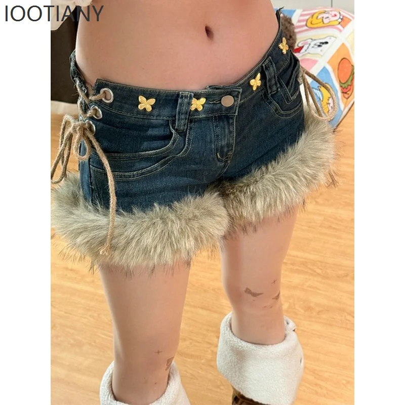 Y2K Vintage American Fuzzy Patchwork Low Waist Denim Shorts Women Slim Fit Skin Friendly Light Blue Wash Button 2026 Daily Wear
Y2K Vintage American Fuzzy Patchwork Low Waist Denim Shorts Women Slim Fit Skin Friendly Light Blue Wash Button 2026 Daily Wear