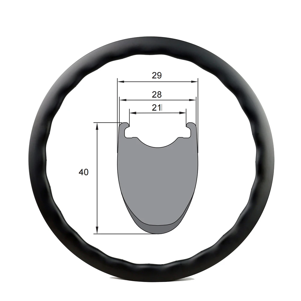STLFHigh Carbon 700C Bike Rims 400g Road Bike Rim Disc Brake ERD 563mm VAGUE 40C Clincher & Tubeless Ready Wave Bicycle Rim
STLFHigh Carbon 700C Bike Rims 400g Road Bike Rim Disc Brake ERD 563mm VAGUE 40C Clincher & Tubeless Ready Wave Bicycle Rim