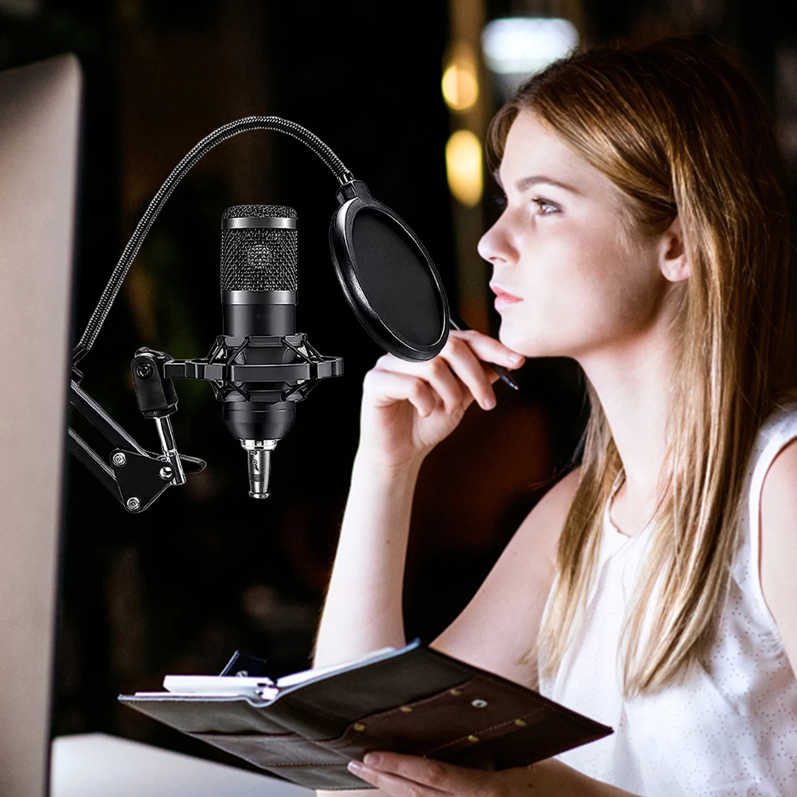 All-in-One Podcast Equipment Bundle Audio Mixer Hanging Condenser Microphone Kit V8K Live Sound Card for Live Streaming YouTube
All-in-One Podcast Equipment Bundle Audio Mixer Hanging Condenser Microphone Kit V8K Live Sound Card for Live Streaming YouTube