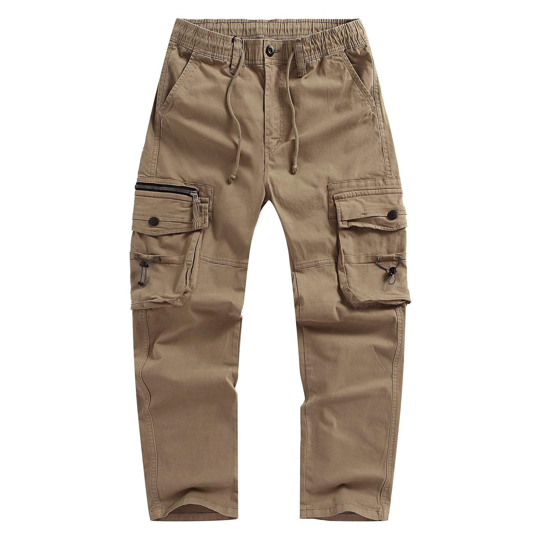 New Spring Autumn Men's Fashion Drawstring Elastic Waist Casual Pants Solid Multi-Pocket Jogger Cargo Pants Male Sports Trousers
New Spring Autumn Men's Fashion Drawstring Elastic Waist Casual Pants Solid Multi-Pocket Jogger Cargo Pants Male Sports Trousers