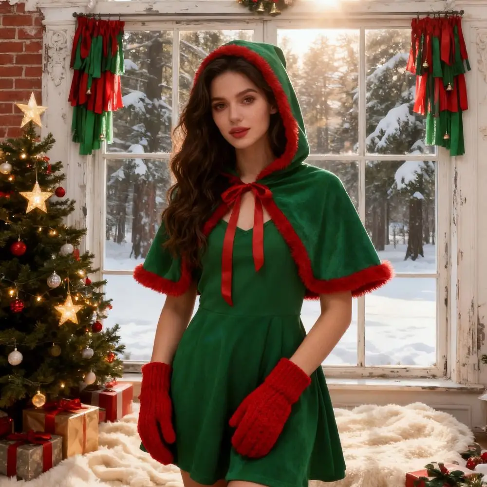 Deluxe Velvet Christmas Costume Cape Keep Warm Windproof Santa Claus Cloak Dress Decor Winter Christmas Shawl for Women Girl
Deluxe Velvet Christmas Costume Cape Keep Warm Windproof Santa Claus Cloak Dress Decor Winter Christmas Shawl for Women Girl