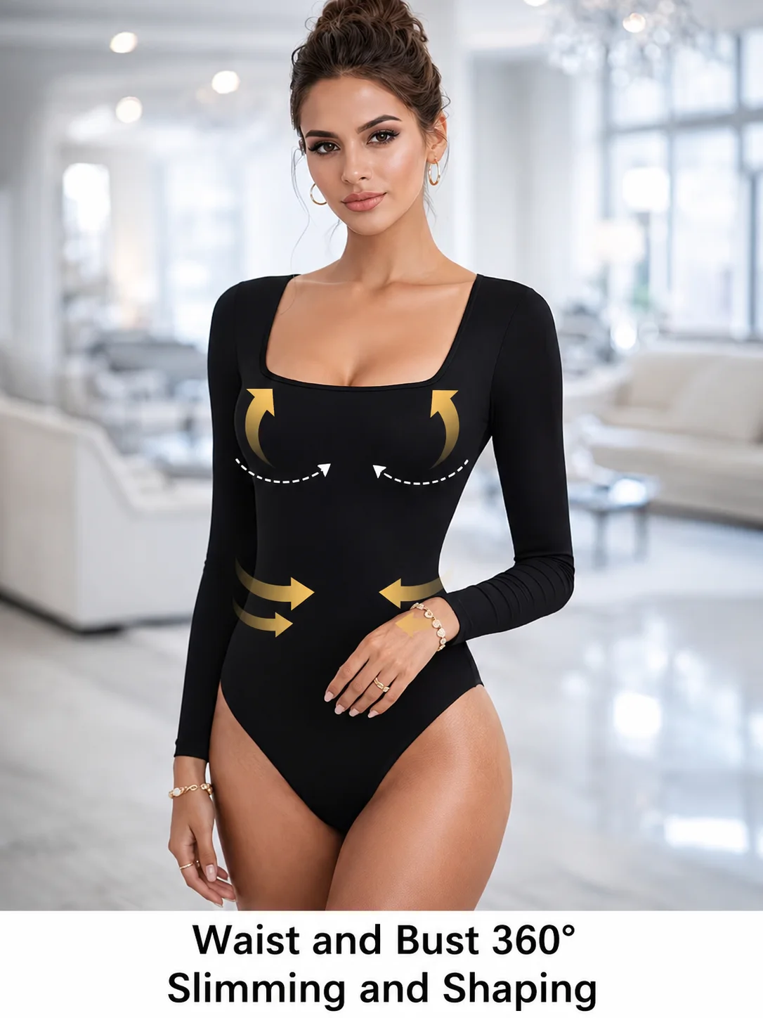 Shapewear Bodysuit Women Long Sleeve Square Neck Bust Waist Body Tummy Control Slimming Flat Belly Underwear Open Crotch
Shapewear Bodysuit Women Long Sleeve Square Neck Bust Waist Body Tummy Control Slimming Flat Belly Underwear Open Crotch