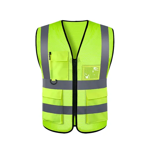 Safety High Visibility Vest Adjustable Security Vests Traffic Night Outdoor For Running Cycling Sports