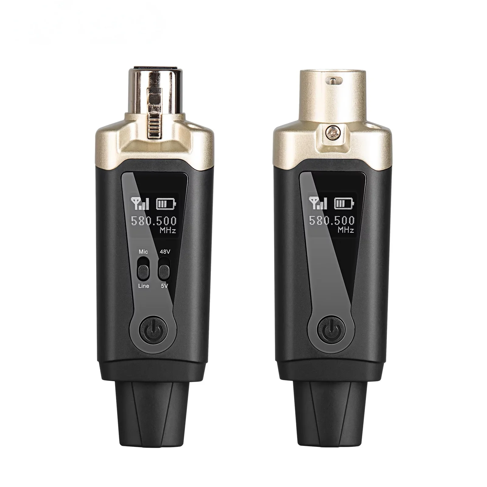 Wireless Microphone System XLR Mic Converter Adapter UHF Automatic Transmitter Setup For Condenser Dynamic Mic