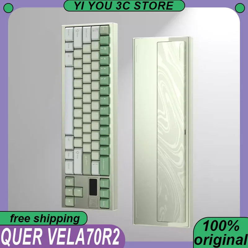 QUER Vela70R2 Индивидуальная механическая клавиатура, беспроводная трехрежимная 1,47 дюйма, экран «сделай сам», Vela 70, наборы клавиатур для ПК, киберспорта, ноутбука
QUER Vela70R2 Индивидуальная механическая клавиатура, беспроводная трехрежимная 1,47 дюйма, экран «сделай сам», Vela 70, наборы клавиатур для ПК, киберспорта, ноутбука