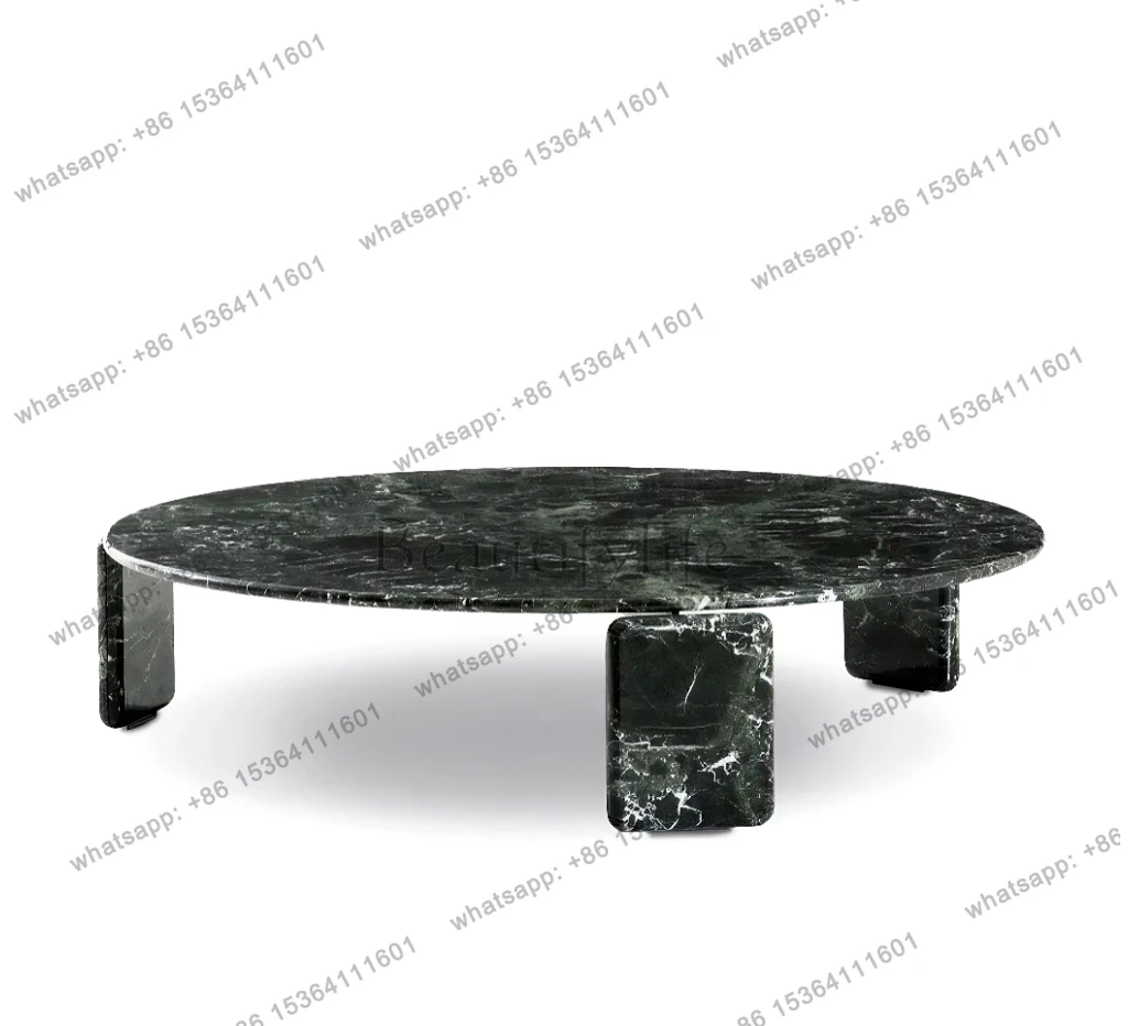 Italian Minimalist Green Marble Coffee Table, Modern Round Narcissus Stone Design, Heat & Scratch Resistant, Customizable
Italian Minimalist Green Marble Coffee Table, Modern Round Narcissus Stone Design, Heat & Scratch Resistant, Customizable
