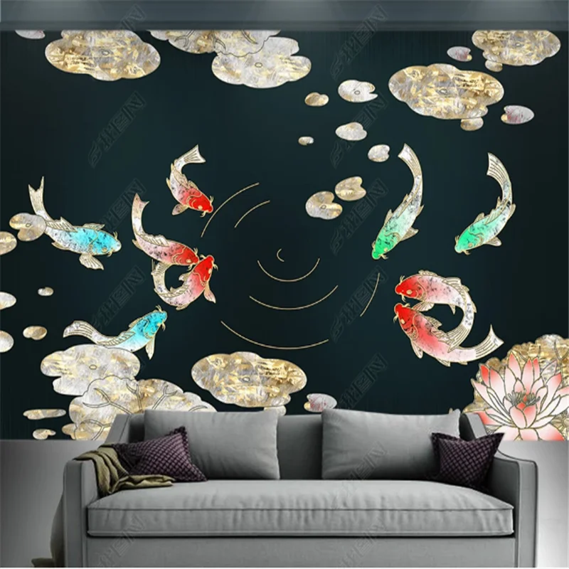 Chinese Style Enamel Nine Fish Picture National Tide Sofa Wallpaper for Living Room TV Background Mural Wall Paper Home Decor
Chinese Style Enamel Nine Fish Picture National Tide Sofa Wallpaper for Living Room TV Background Mural Wall Paper Home Decor