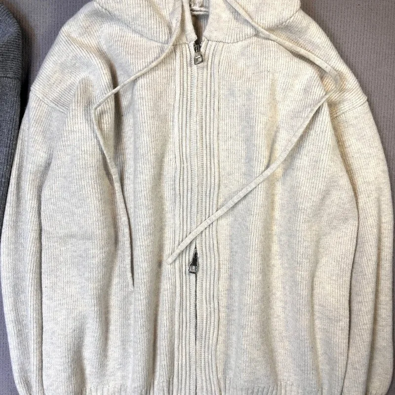 New Women's Hooded Knitted Sweater Jacket Autumn Winter Warm Knitted Bottom Shirt Fashion Female Korean Zipper Sweater Cardigan
New Women's Hooded Knitted Sweater Jacket Autumn Winter Warm Knitted Bottom Shirt Fashion Female Korean Zipper Sweater Cardigan