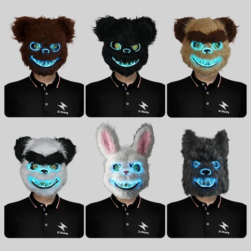 Horror Cold Light Rabbit Mask Makeup Ball Trick Animal Mask Party Performance Props
Horror Cold Light Rabbit Mask Makeup Ball Trick Animal Mask Party Performance Props