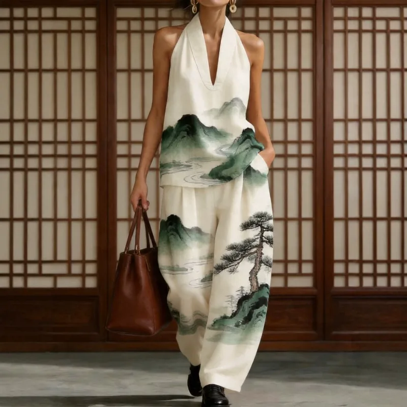 Women's Summer New Fashionable Breathable Loose Set Top Wide Leg Pants Outdoor Casual Women's Clothing
Women's Summer New Fashionable Breathable Loose Set Top Wide Leg Pants Outdoor Casual Women's Clothing