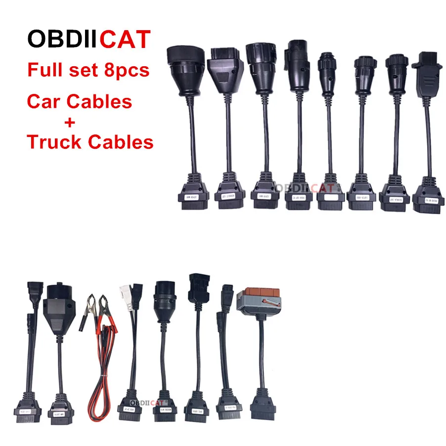 Full Set 8 PCS Car/Truck Cables For TCS PRO Diagnostic Connector OBD2 Adapter Cables
Full Set 8 PCS Car/Truck Cables For TCS PRO Diagnostic Connector OBD2 Adapter Cables