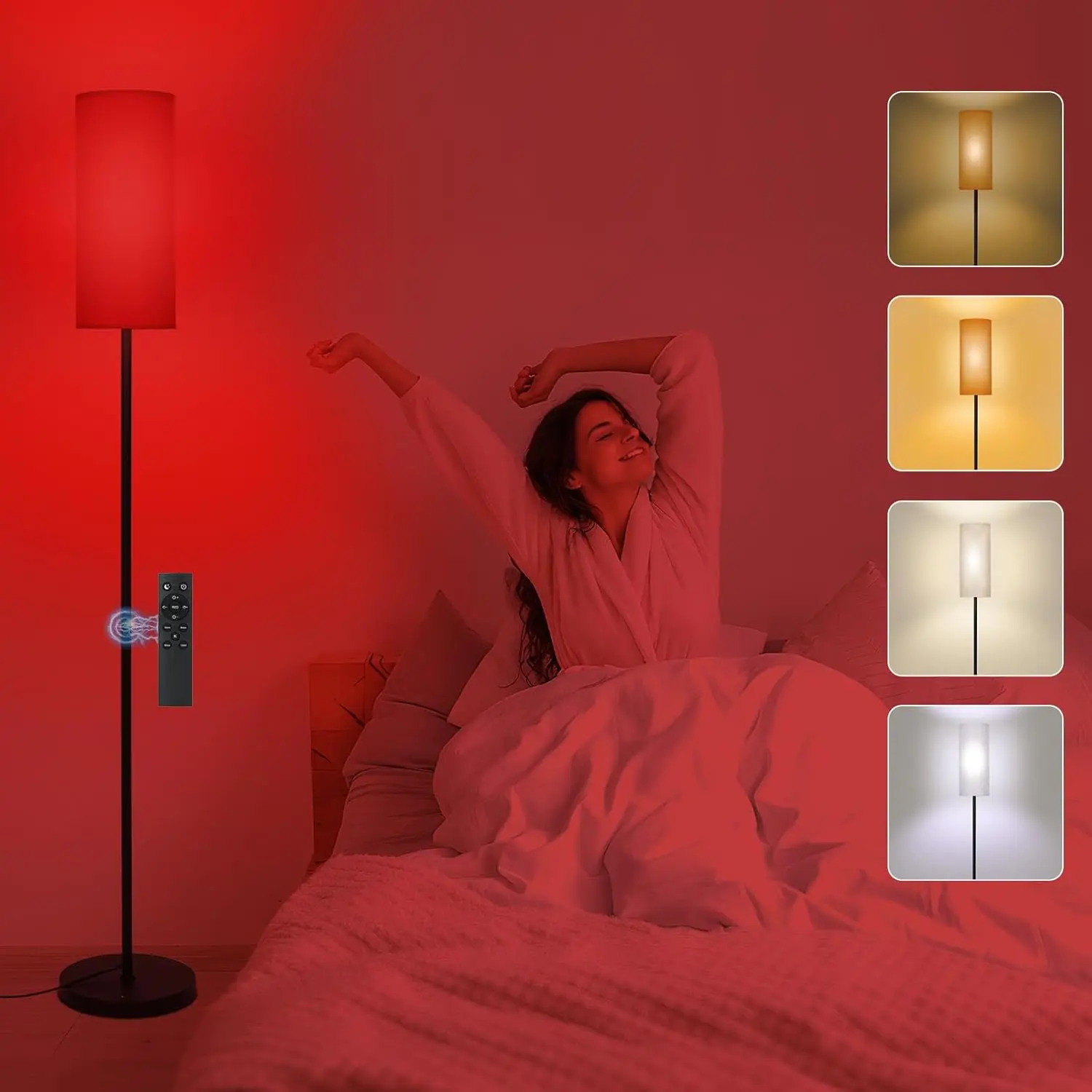 Red Light Floor Lamp 670nm, Dimmable LED Standing Lamp with Remote, Timer, Memory, Iron Base, Linen Shade for Bedroom
Red Light Floor Lamp 670nm, Dimmable LED Standing Lamp with Remote, Timer, Memory, Iron Base, Linen Shade for Bedroom
