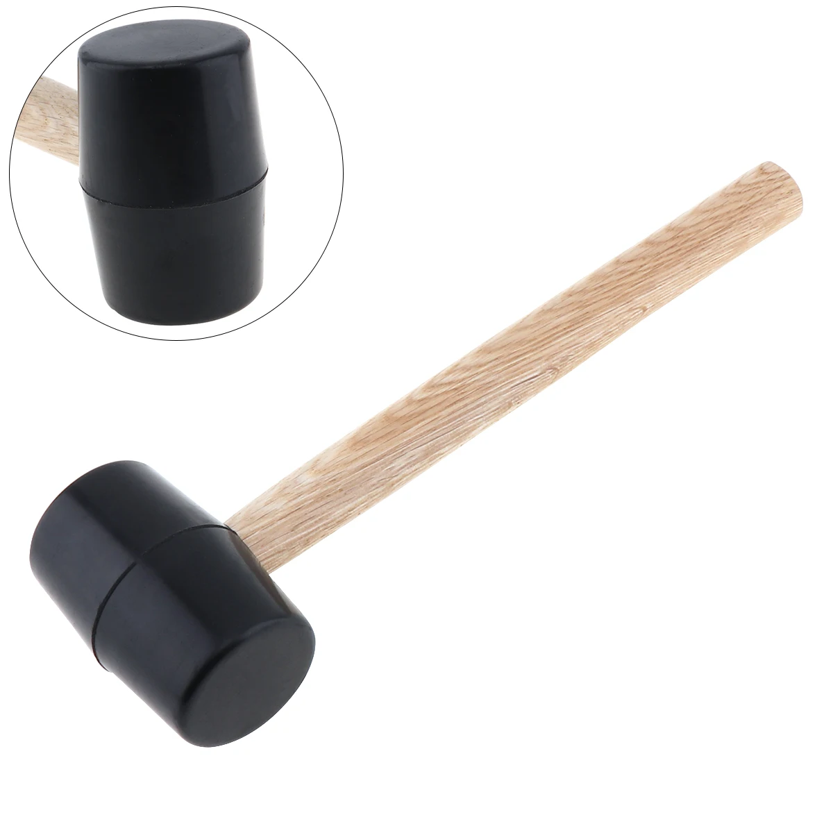 Rubber Mounting Hammer Non-elastic with Round Head and Wooden Handle DIY Hand Tool
Rubber Mounting Hammer Non-elastic with Round Head and Wooden Handle DIY Hand Tool