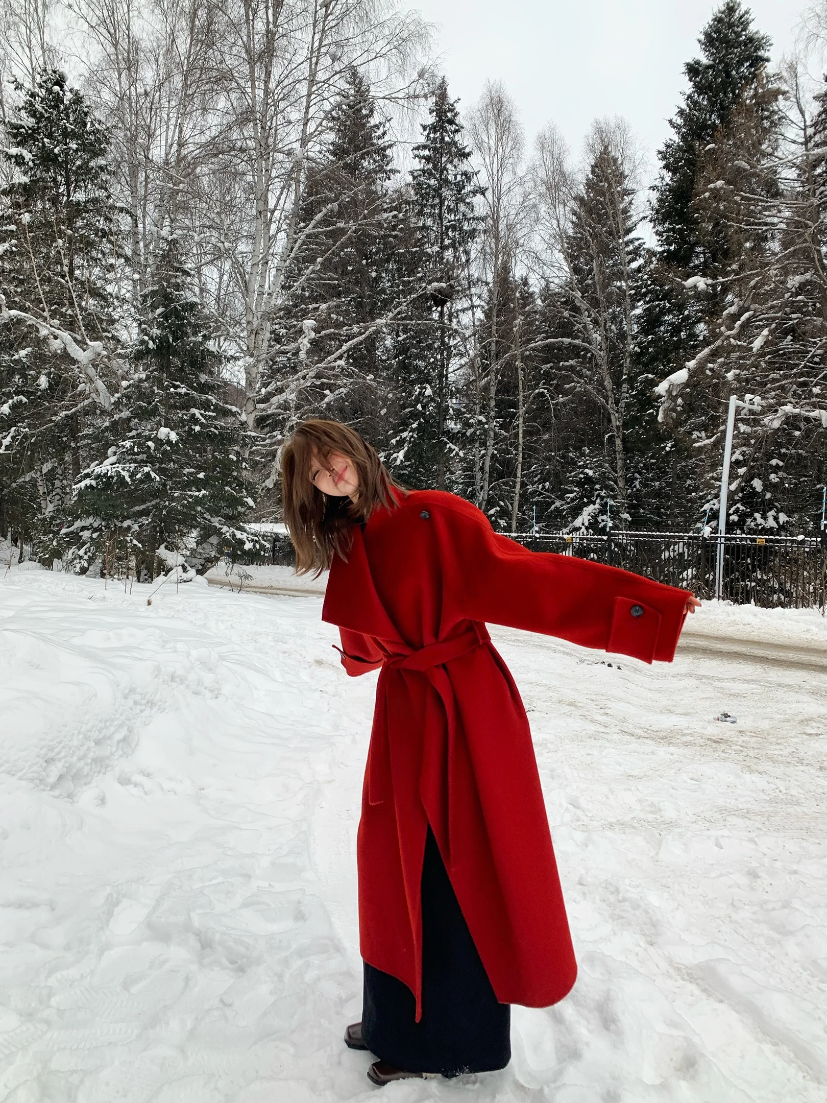 Tee Goood Double-Faced Woolen Long Coat with Collar for Women Thi Winter Outerwear Casual Sle Pure Color Youth Faion
Tee Goood Double-Faced Woolen Long Coat with Collar for Women Thi Winter Outerwear Casual Sle Pure Color Youth Faion