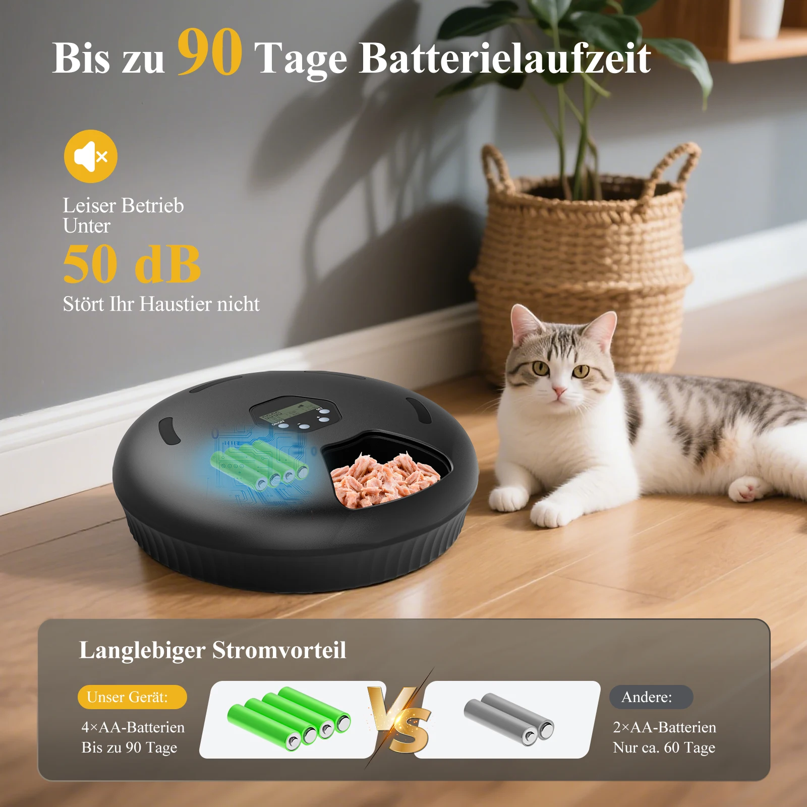 6-Meal Wireless Smart LED Pet Feeder Wet Dry Food Dispenser for Cats
6-Meal Wireless Smart LED Pet Feeder Wet Dry Food Dispenser for Cats