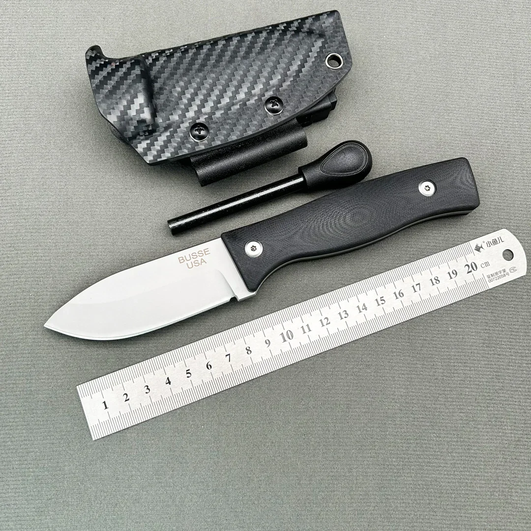Busse Gos2 Jungle survival Fixed knife with Fire striker Outdoor Camping Hunting Tactical gear Portable defense Pocket Knife
Busse Gos2 Jungle survival Fixed knife with Fire striker Outdoor Camping Hunting Tactical gear Portable defense Pocket Knife