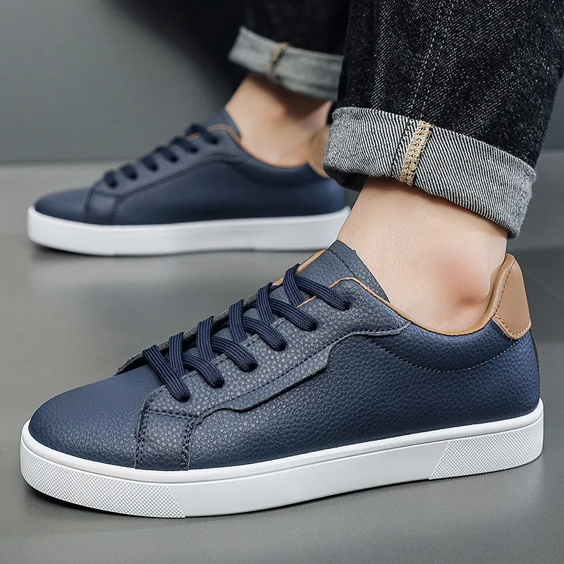 Men's Sneakers PU Leather Casual Shoes Spring Fashion Lace Up Outdoor Men Shoes Breathable Running Shoe Low-top Business Shoes
Men's Sneakers PU Leather Casual Shoes Spring Fashion Lace Up Outdoor Men Shoes Breathable Running Shoe Low-top Business Shoes