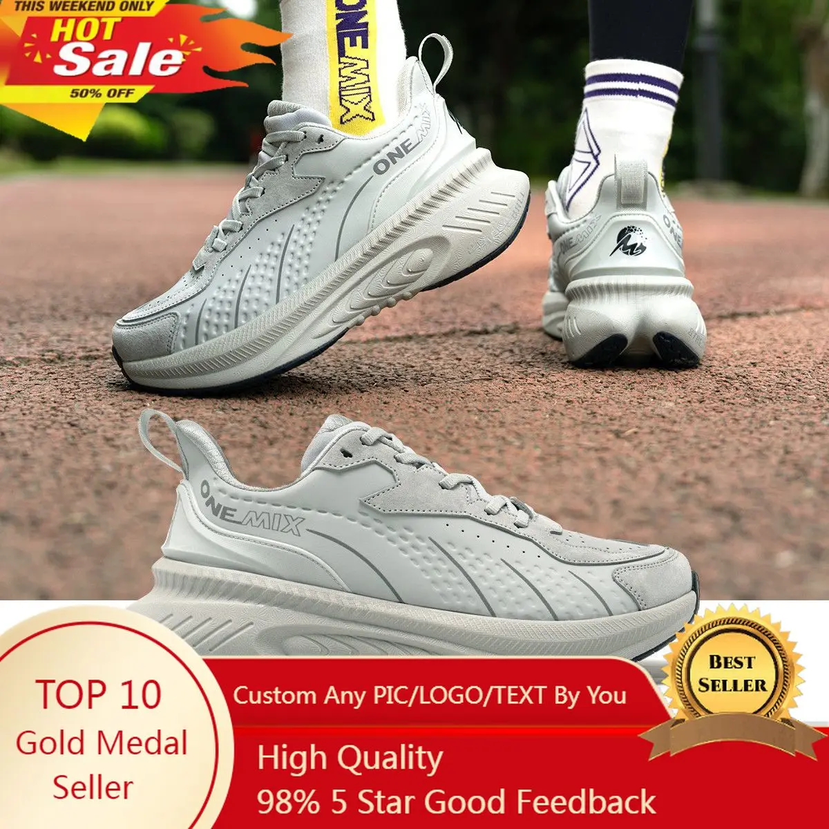 OneMix Men's & Women's Winter Windproof Lightweight Sneakers – Leather Upper, Thick Sole, Height-Increasing Design
OneMix Men's & Women's Winter Windproof Lightweight Sneakers – Leather Upper, Thick Sole, Height-Increasing Design