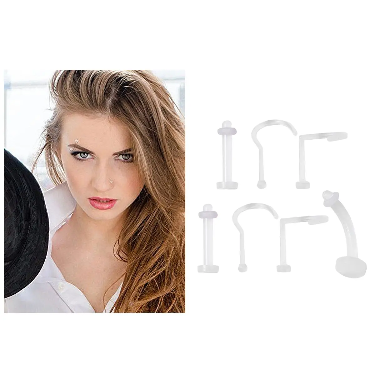 40 Pcs Piercing Jewelry Sets Transparent Nose Stud Earrings Safe Durable Piercing Jewelry Sets Fashion Cool Gift
40 Pcs Piercing Jewelry Sets Transparent Nose Stud Earrings Safe Durable Piercing Jewelry Sets Fashion Cool Gift