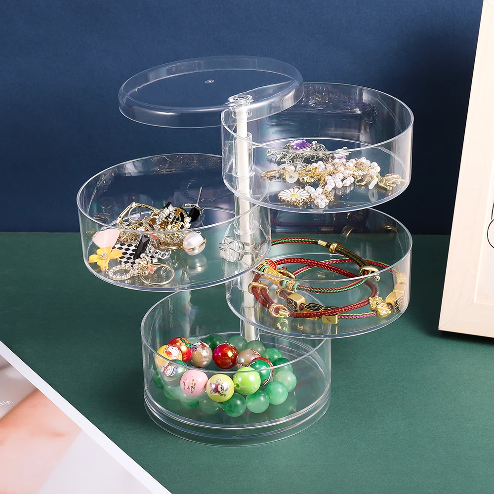 1pcs Multi Layer Rotating Transparent Round Jewelry Box Large Capacity Earrings Necklace Bracelet Rack Display Storage Box
1pcs Multi Layer Rotating Transparent Round Jewelry Box Large Capacity Earrings Necklace Bracelet Rack Display Storage Box