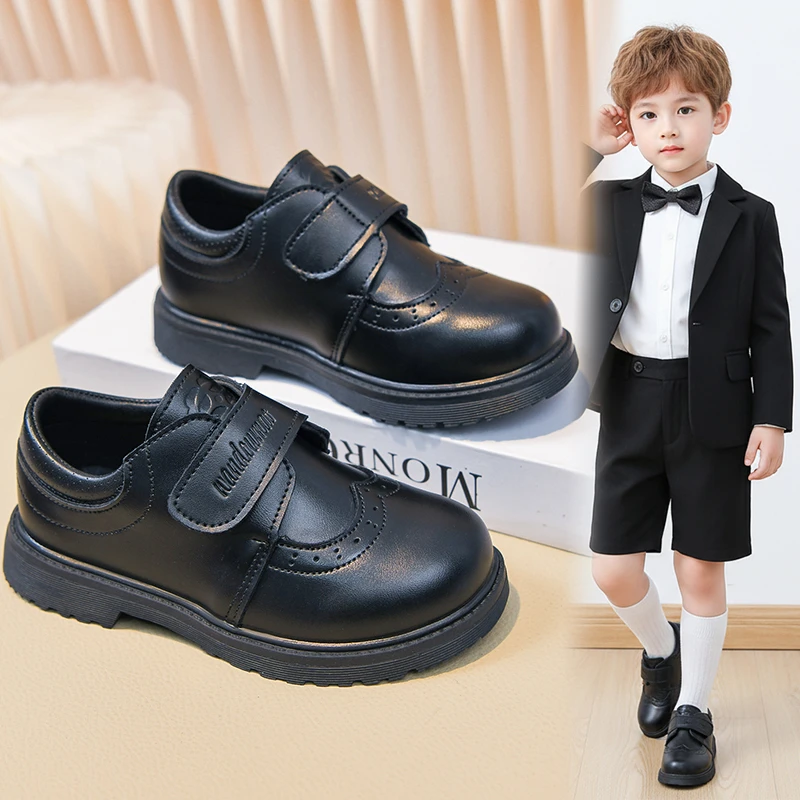 Boys Brogue Leather Shoes 2026 New Spring Toddler Dress Shoes Soft Sole Classic Simple Preppy Style Black School Uniform Age5-8
Boys Brogue Leather Shoes 2026 New Spring Toddler Dress Shoes Soft Sole Classic Simple Preppy Style Black School Uniform Age5-8