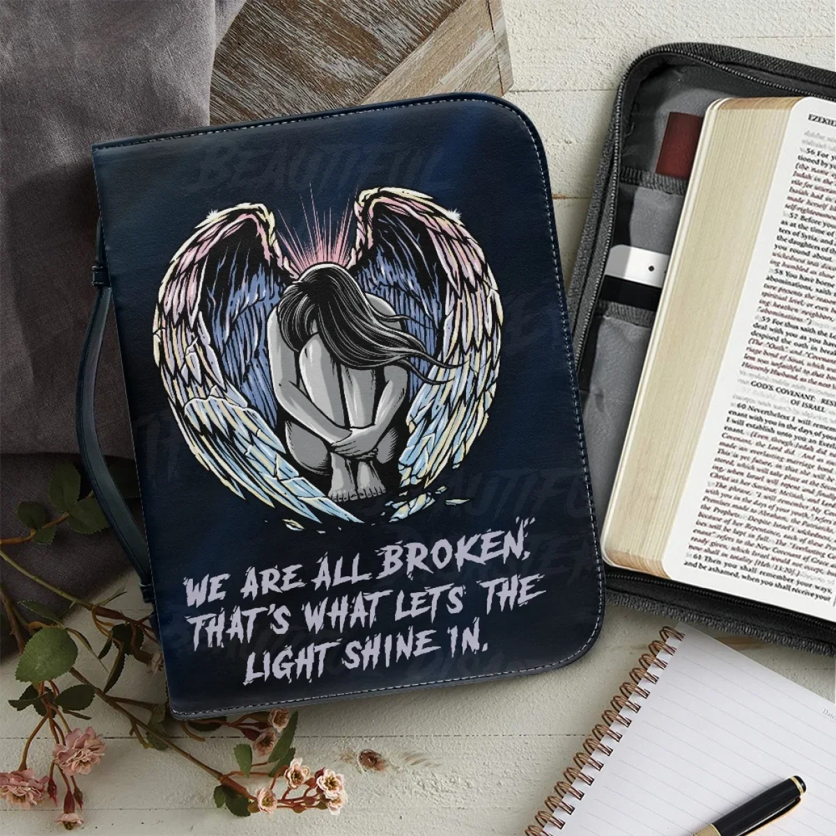 PU Leather Bible Cover Case for Women Bible Storage Bags Zipper Handle Handbag Practical Exquisite Study Book Holy Storage Boxes
PU Leather Bible Cover Case for Women Bible Storage Bags Zipper Handle Handbag Practical Exquisite Study Book Holy Storage Boxes