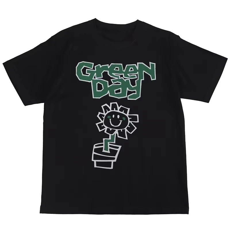 New Summer Short-sleeved Green Day Printed T-shirt Men's and Women's Pure Cotton Hip-hop Oversized T-shirt Street Top T-shirt
New Summer Short-sleeved Green Day Printed T-shirt Men's and Women's Pure Cotton Hip-hop Oversized T-shirt Street Top T-shirt