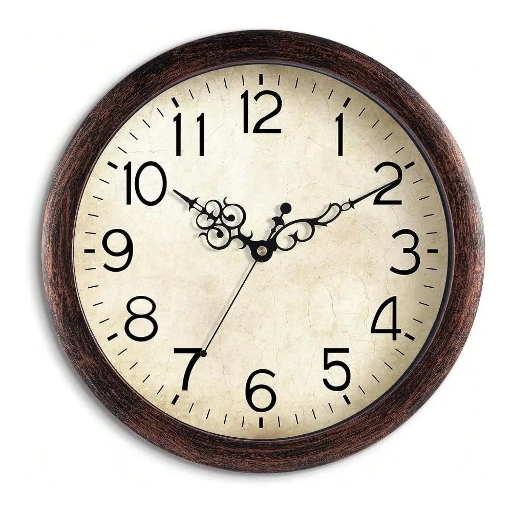 Clock 10 Inch Vintage Wall Clocks Battery Operated Quartz Silent NonTicking Retro Rustic Style Clock Decorative For KitchenBath
Clock 10 Inch Vintage Wall Clocks Battery Operated Quartz Silent NonTicking Retro Rustic Style Clock Decorative For KitchenBath