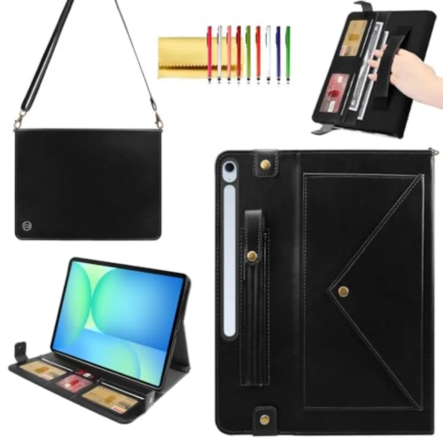 Handbag Case for Samsung Galaxy Tab S10 FE+ 13.1-inch Folio Stand Crossbody Wallet Case w/Pen Holder and Card Slots Thin Pocket
Handbag Case for Samsung Galaxy Tab S10 FE+ 13.1-inch Folio Stand Crossbody Wallet Case w/Pen Holder and Card Slots Thin Pocket