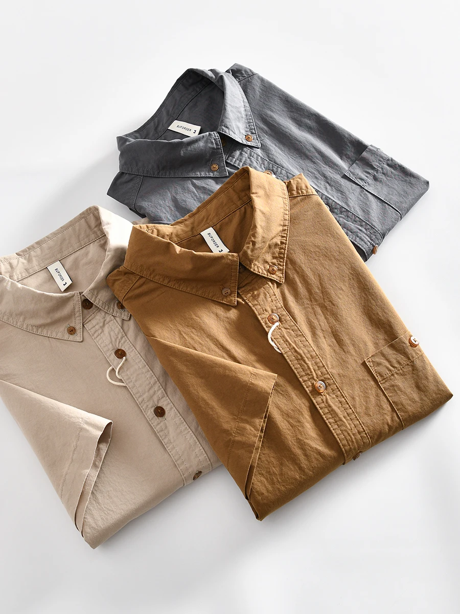 100% Cotton Summer Men's Casual Color Shirt Thin Short Sleeve Turn-down Collar Breathable Standard Fit Youth Fashion
100% Cotton Summer Men's Casual Color Shirt Thin Short Sleeve Turn-down Collar Breathable Standard Fit Youth Fashion