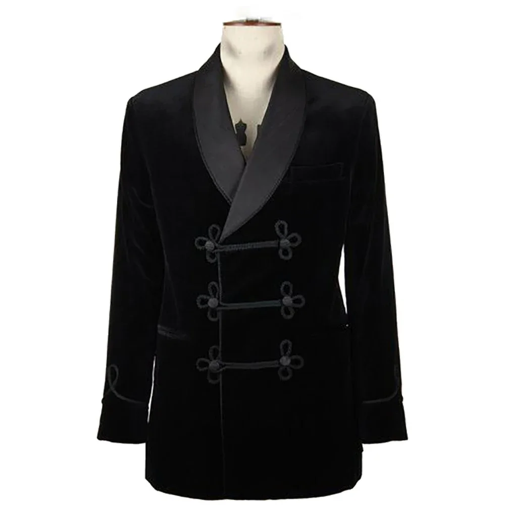 Black Velvet Male Blazer Elegant Shawl Lapel Double Breasted Jacket Dinner Prom Party Wedding Tuxedo High Quality Coat 1 Piece
Black Velvet Male Blazer Elegant Shawl Lapel Double Breasted Jacket Dinner Prom Party Wedding Tuxedo High Quality Coat 1 Piece