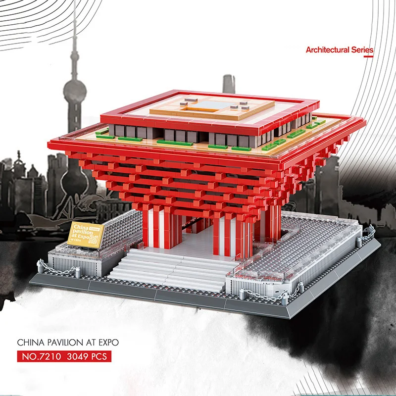 Creative Modern Architecture Build Block China Pavilion Of Shanghai World Expo 2010 Construction Brick Model Sets Toy Collection
Creative Modern Architecture Build Block China Pavilion Of Shanghai World Expo 2010 Construction Brick Model Sets Toy Collection