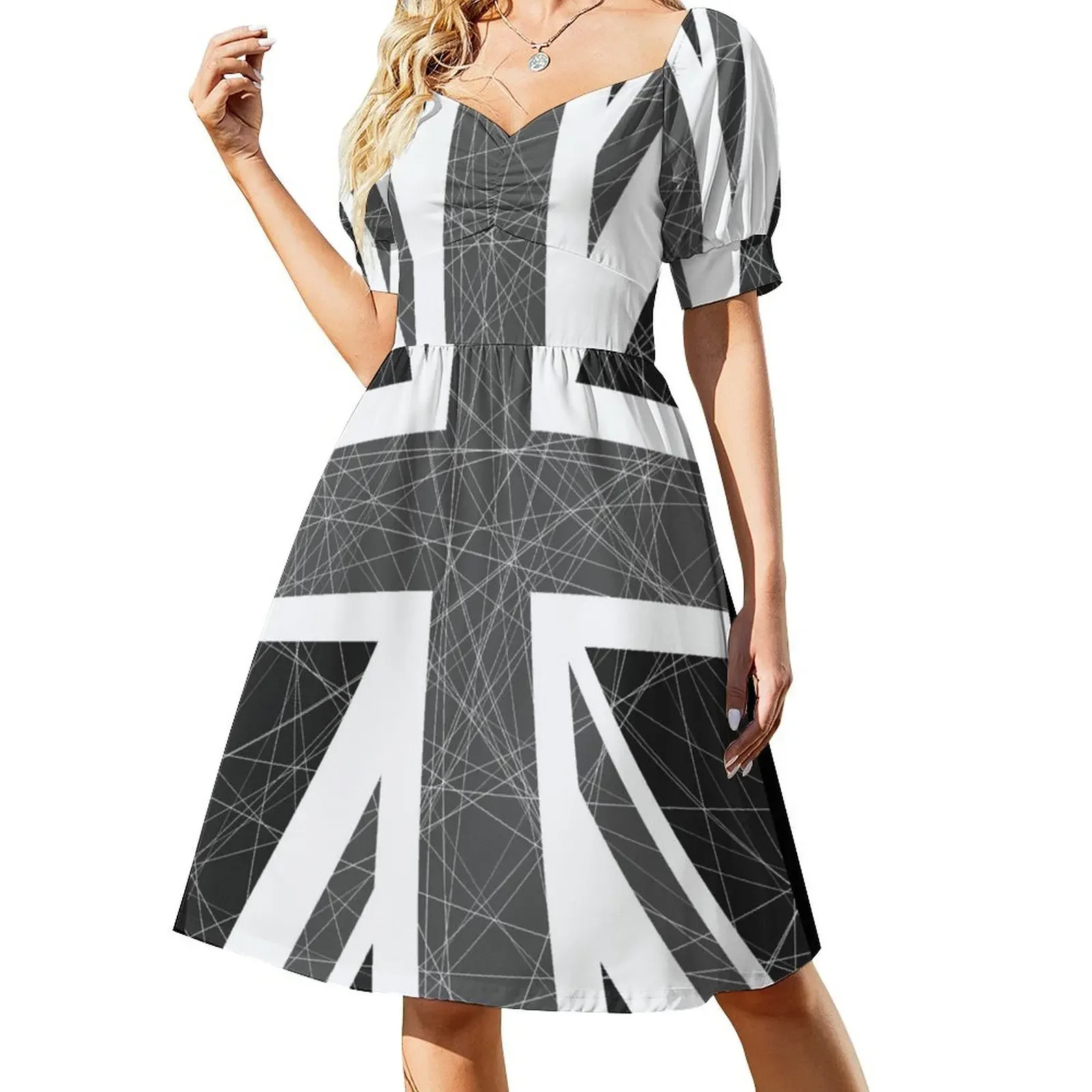 Monochrome Union Jack Flag Short-Sleeved Dress dress women elegant luxury dress party night for women summer
Monochrome Union Jack Flag Short-Sleeved Dress dress women elegant luxury dress party night for women summer