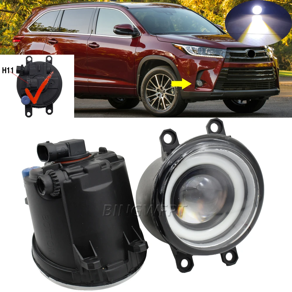 2PCS LED Angel Eyes Fog Lights Lamp DRL 12V H11 Plug&Play Fog Light Assembly For Toyota Highlander Kluger XU40 XU50 2008-2019
2PCS LED Angel Eyes Fog Lights Lamp DRL 12V H11 Plug&Play Fog Light Assembly For Toyota Highlander Kluger XU40 XU50 2008-2019