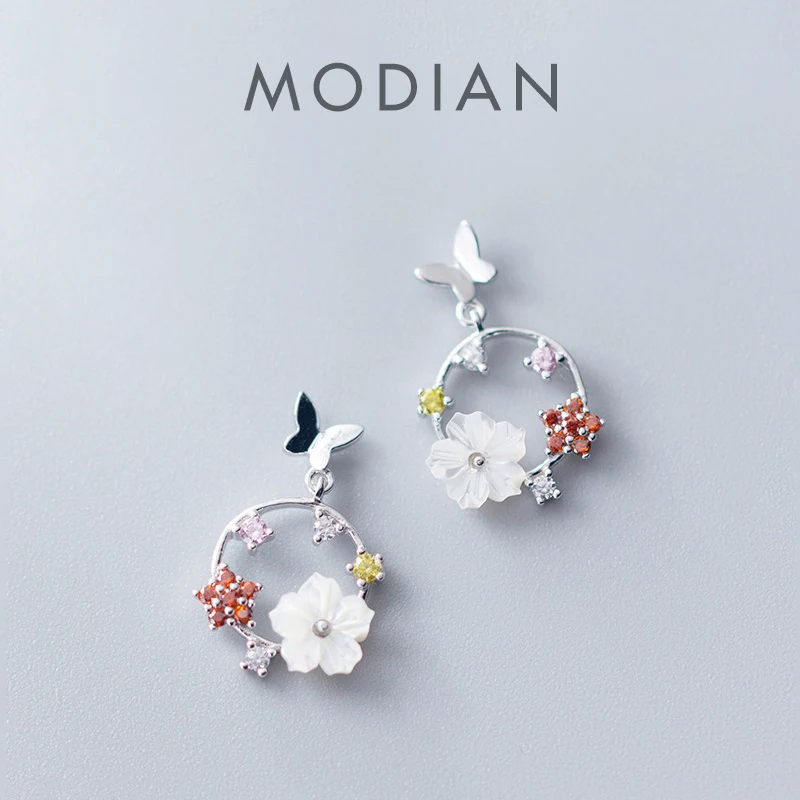 Modian Fashion Butterfly Round Enamel Flower Drop Earrings Charm 925 Sterling Silver Luxury Dangle Ear For Women Wedding Jewelry
Modian Fashion Butterfly Round Enamel Flower Drop Earrings Charm 925 Sterling Silver Luxury Dangle Ear For Women Wedding Jewelry