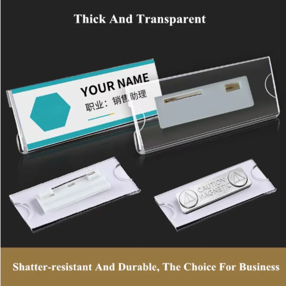 10Pcs Name ID Badge Holder Case Pins/Magnets Acrylic Name Plate Badge Holder Card Name Tag
10Pcs Name ID Badge Holder Case Pins/Magnets Acrylic Name Plate Badge Holder Card Name Tag