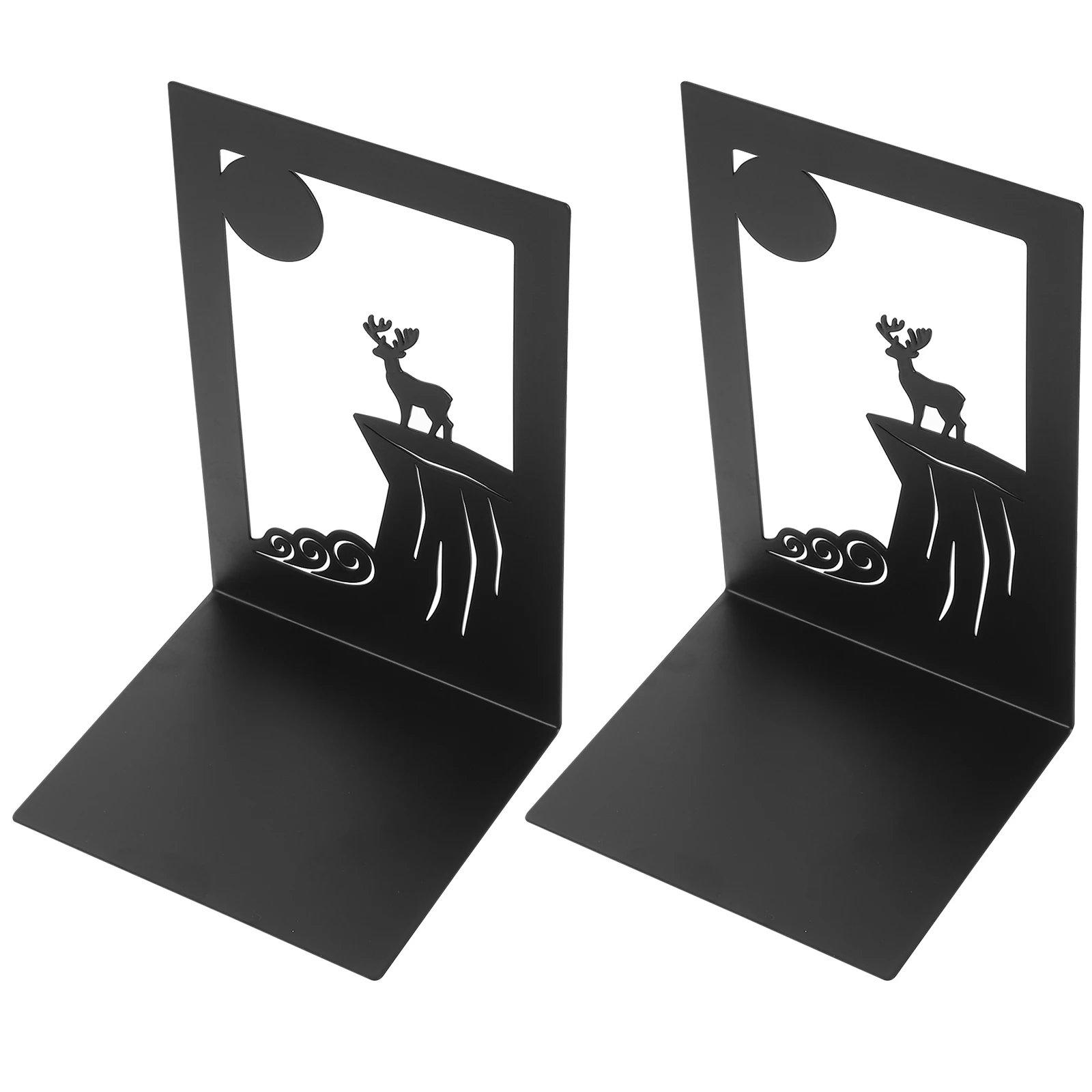 Iron Bookends Creative Desk ganizer Black Office Supplies Sturdy Study Room Decor Unique Shape Book Support Storage Solution
Iron Bookends Creative Desk ganizer Black Office Supplies Sturdy Study Room Decor Unique Shape Book Support Storage Solution