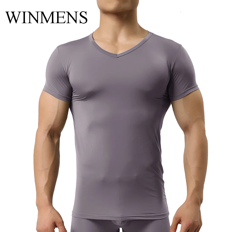 Men's Underwear Transparent T-Shirt Solid Ultra-thin Short Sleeve Sheer Undeshirt V-neck Inner Shirt Fitness Bodybuilding XL XXL
Men's Underwear Transparent T-Shirt Solid Ultra-thin Short Sleeve Sheer Undeshirt V-neck Inner Shirt Fitness Bodybuilding XL XXL