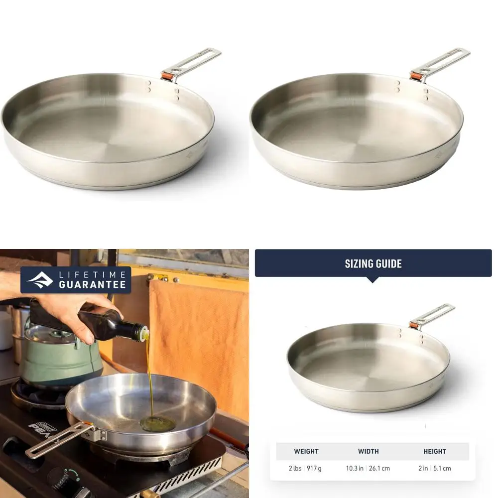 10-дюймовая походная сковорода из нержавеющей стали для приключений на природе
10-дюймовая походная сковорода из нержавеющей стали для приключений на природе