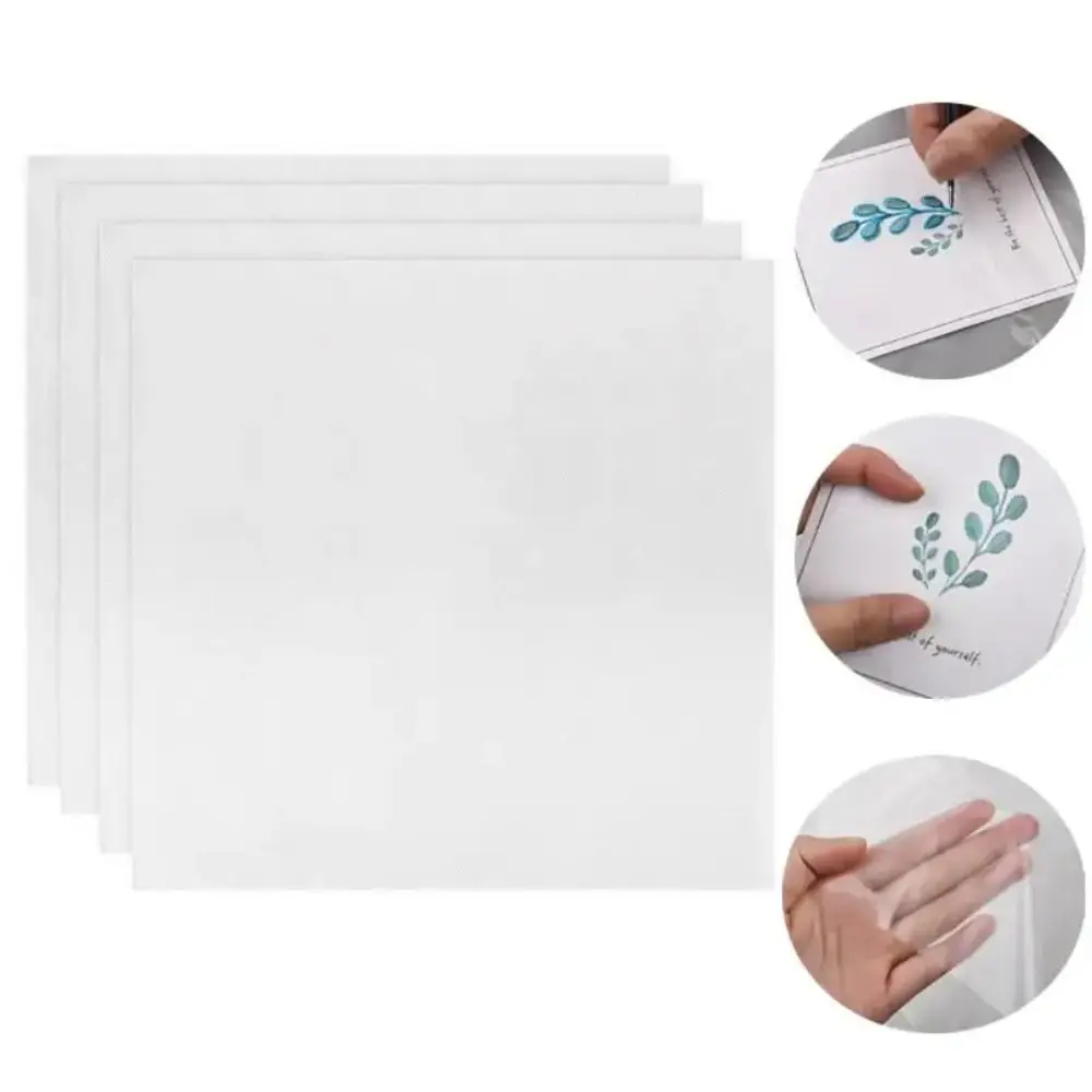 4pcs Transparent Embroidery Stabilizer Paper Convenient Dissolvable Water Soluble Embroidery Stabiliser DIY
4pcs Transparent Embroidery Stabilizer Paper Convenient Dissolvable Water Soluble Embroidery Stabiliser DIY