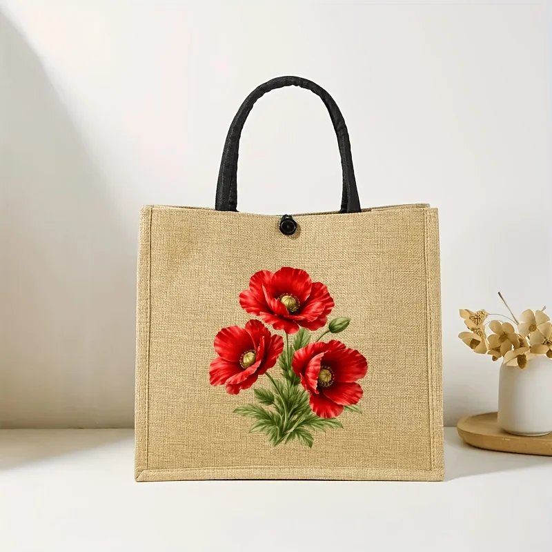 Women Hand Painted Floral Linen Tote Bag Suitable for Weddings Travel Shopping Reusable Double Handle Bag with Shoulder Straps
Women Hand Painted Floral Linen Tote Bag Suitable for Weddings Travel Shopping Reusable Double Handle Bag with Shoulder Straps