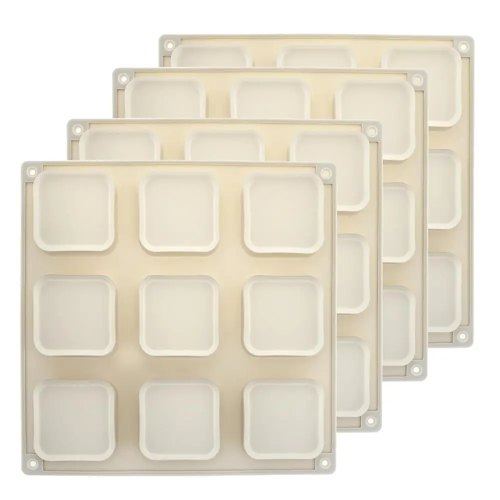 Silicone Soap Molds, 4 Pcs 9 Cavities Square Molds Set, Square Chocolate Baking Mould
Silicone Soap Molds, 4 Pcs 9 Cavities Square Molds Set, Square Chocolate Baking Mould