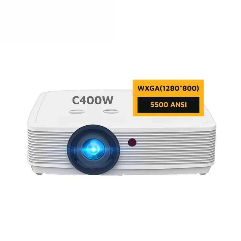 Good Price 3LCD 4k Projector 5500 Lumens C400W Projector Home Theater Education Large Venue Projector With Speaker
Good Price 3LCD 4k Projector 5500 Lumens C400W Projector Home Theater Education Large Venue Projector With Speaker