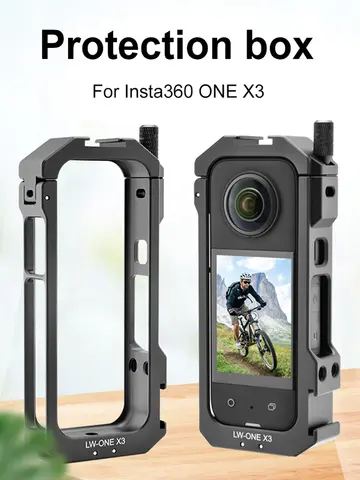 Video Camera Expansion Protective Case Aluminum Alloy Action Camera Protective Cover Magnetic Bayonet for Insta360 X3