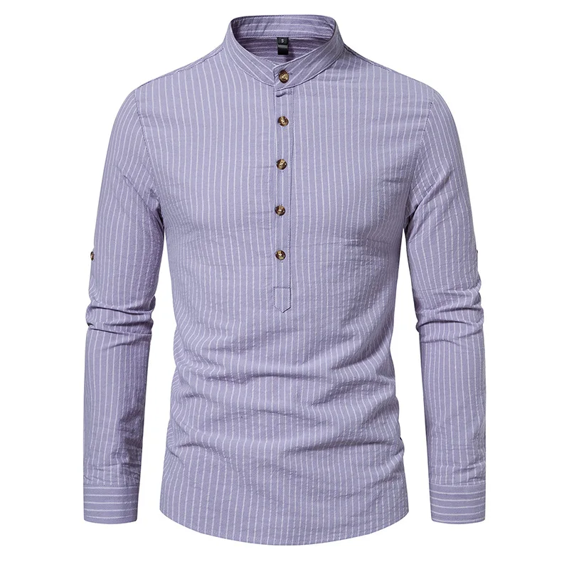 Mens Purple Roll Sleeve Button Up Dress Shirts Slim Fit Long Sleeve Cotton Henley Shirt Men Daily Work Business Top Blouse XXL
Mens Purple Roll Sleeve Button Up Dress Shirts Slim Fit Long Sleeve Cotton Henley Shirt Men Daily Work Business Top Blouse XXL