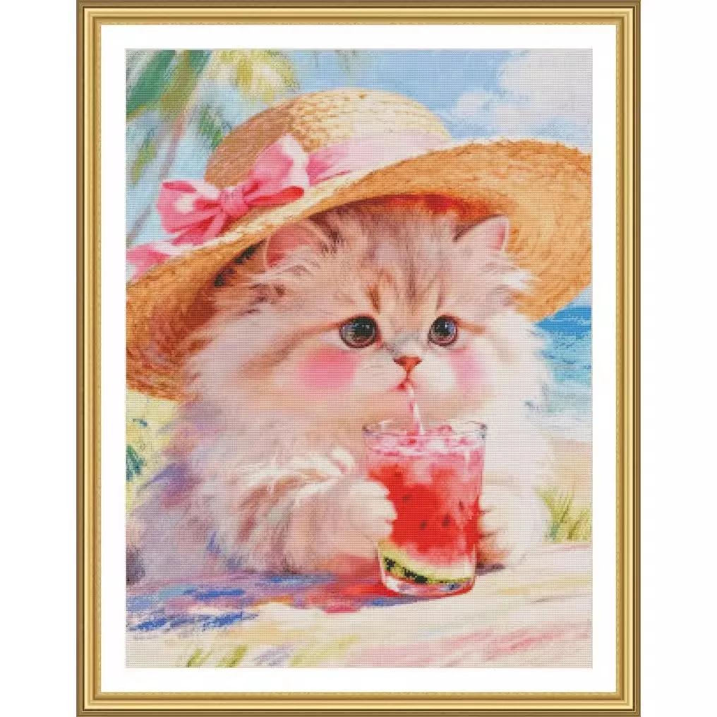 ZZ7999- Summer Watermelon Cat 14CT 16CT 18CT Printed On Canvas Cross Stitch DIY Set Needlework Embroidery 130 Colors
ZZ7999- Summer Watermelon Cat 14CT 16CT 18CT Printed On Canvas Cross Stitch DIY Set Needlework Embroidery 130 Colors