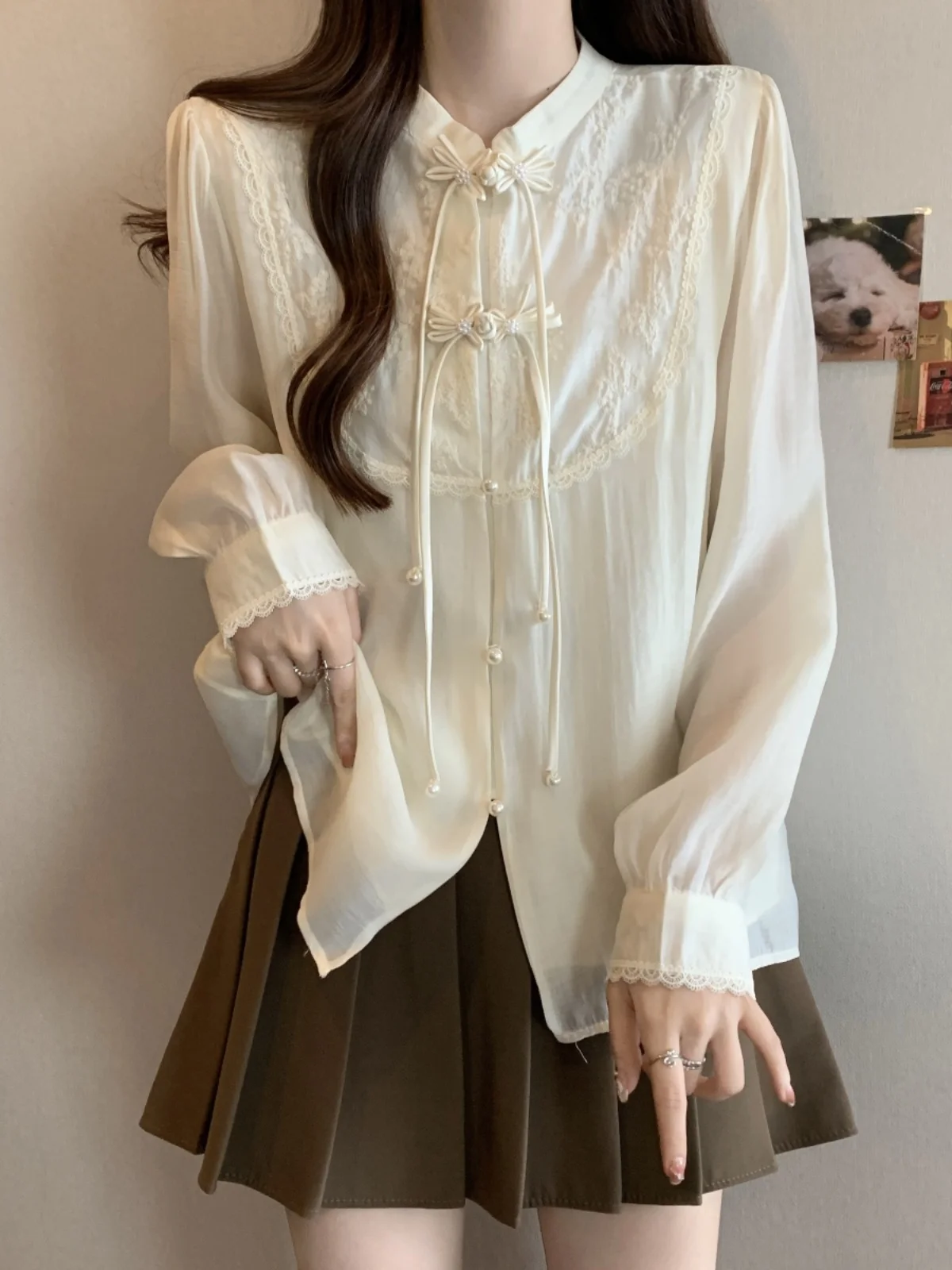 New Chinese Style Women's Shirt Spring Autumn Large Size Fat MM Slimming Vintage Button up Top National Style Small Shirt
New Chinese Style Women's Shirt Spring Autumn Large Size Fat MM Slimming Vintage Button up Top National Style Small Shirt