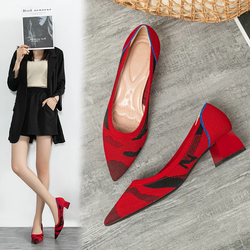 New Shoes for Women Platform Fashion Pumps High Heel Woman Shoes Stretch Fabric Pointed Toe Square Heel Quality Ladies Shoes
New Shoes for Women Platform Fashion Pumps High Heel Woman Shoes Stretch Fabric Pointed Toe Square Heel Quality Ladies Shoes
